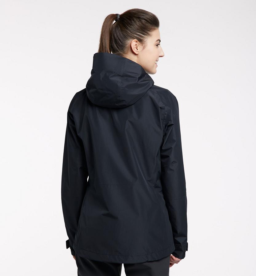 Haglöfs Womens Skuta Waterproof Jacket Black New Zealand 02187ZTXO